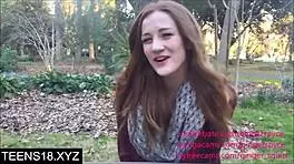 risky public teen 18+ squirt caught on webcam in outdoor adventure