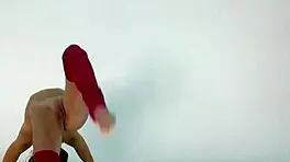 Hot Gymnast Anna Ocean Stretches Naked with Small 18+ Tits and Brunette Charm