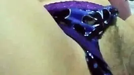 Fresh from shower, groping my big tits with a dildo while stepbrothers are home