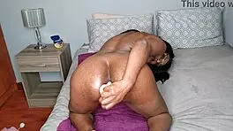 Dark Tiny Ass Dildo Prep