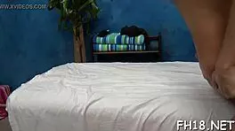 Petite girl bent over feels cock in tight pussy during massage