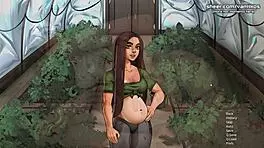 Pregnant teen gets anal creampie