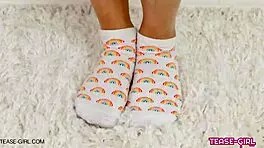 Super Cute Teen 18+ Reveals Stunning Body on Sofa for POV Interview