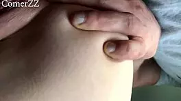 uber driver fucks teen ass in public car pov