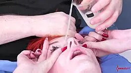 redhead teen slave rims asshole for master 😍