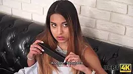 Debt4k Roxy Lips USED HARD by Loan Office for All Her Debts