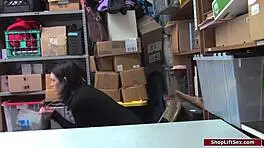 Teen thief gets fucked by old officer