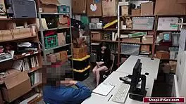 Teen thief gets fucked by old officer