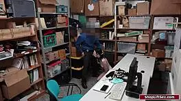 Teen thief gets fucked by old officer