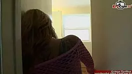 Young blonde slut with small 18+ tits enjoys the bbc in her pussy