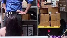 raven gets her pussy expanded by horny officers big cock at office work