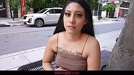 i'm the petite latina teen takin' that big cock doggystyle for the team