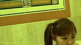 In a Homemade Bath, Busty Milf and Teen Share Intimate Lesbian Moments