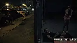 Cute teen in glasses gets dominated by guys