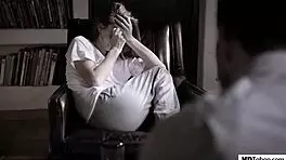 This creepy counselor tricks and SCREWS a young 18+ babe Jill Kassidy in a twisted session.