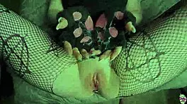 titty kitty with butt plug bent over wants your cum