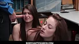 Bodycavitysearch - Hot teen stepsisters Jojo and Rylee caught by guard