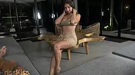 Teen gives pov bj and footjob with sloppy sucking on monster cock 😍.