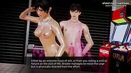 Waifu Academy Petite Asian Saleswoman Jerks Big Cock After Lost Bet