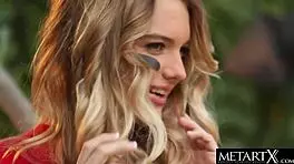 hey sexy blonde, wanna strip that football kit and rub your tight clit to climax?