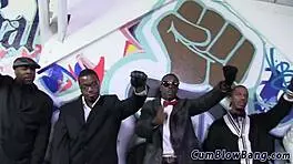 so, wanna see this teen get drenched in cum during a blowbang?