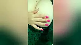 young 18+ plays with big natural tits, feeling horny