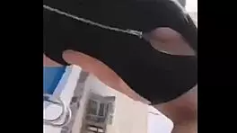 Teasing teen on spring break in bikini