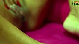 Half-sister inserts cucumber in pussy.