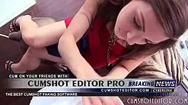 submissive teen 18+ pleasing her master in a cute way