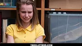 Teenlifters - Hey, skinny blonde Catarina Petrov cries doing sex deal with officer