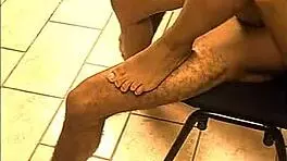 Latina brunette sucks cock and rides thick cock