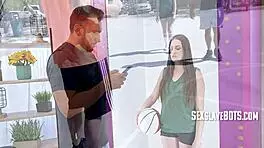 Teen slave in bdsm scenario won't complain or get pregnant like a real girl