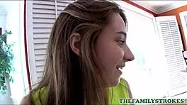 Sexy Teen 18+ Stepdaughter With Big Natural Tits Elektra Rose Seduces Her Stepdad