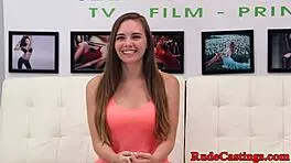 Busty Teen Bent Over in Casting Interview