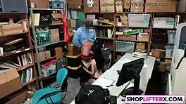 This lp officer has no mercy at work blowjob