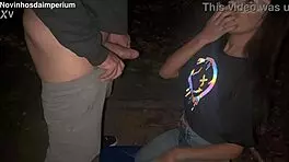 Public banging almost caught by cops, so risky!