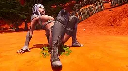 Wildlife Sandbox: Fit Faun Guides Farmer Girl's Wet Lesson