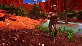 Wildlife Sandbox: Fit Faun Guides Farmer Girl's Wet Lesson