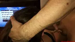 My neighbor cums on my face after fucking my ass in dirty pov close-up