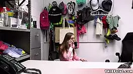 cute game streamer caught shoplifting gets her tiny pussy destroyed