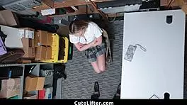 Young Girl Fucked In Garage For Stealing By Police Officer