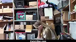 Young Girl Fucked In Garage For Stealing By Police Officer