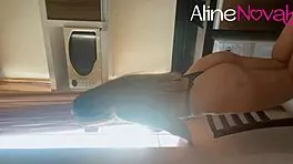 Latina bends over for anal fisting with neighbor, dirty talk.