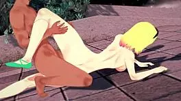 Spider-Gwen Gwen Stacy Masturbates and Gets Fucked on Rooftop