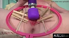 i spread my small tits and pussy for the vibrator