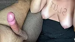 Spanking big white ass, cumming in her mouth feels like a treat