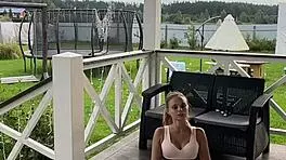 stretching session turns into sexy morning fun with cute teen 18+ babe next door