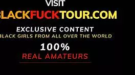 ebony hottie takes massive cum load on face after riding big cock