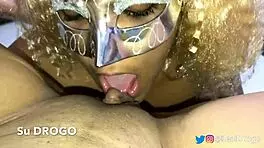 Teen licks big clit in Latina pussy feast