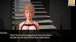 in my new family 181, the redhead teen 18+ plays games and has erotic sex with big tits